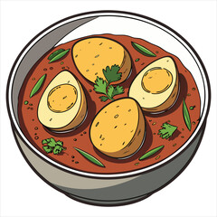 Egg curry dish, a popular indian cuisine