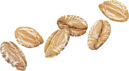 Oat flakes isolated