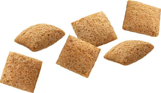 Sweet cereal pillows isolated