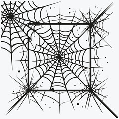 Obraz premium spiderweb sketch illustration vector
