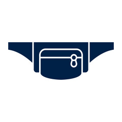 Waist bag vector illustration icon