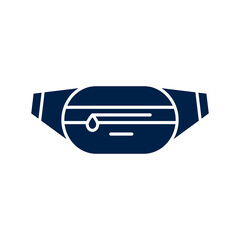Waist bag vector illustration icon