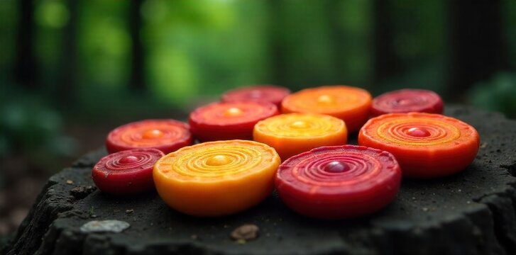Reiki symbols radiating light on a natural, serene background. A collection of sacred reiki symbols (Cho Ku Rei, Sei Hei Ki, Hon Sha Ze Sho Nen, Dai Ko Myo) gently glowing with soft, ethereal light.