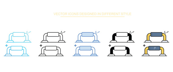 Push Up icon set multiple style collection