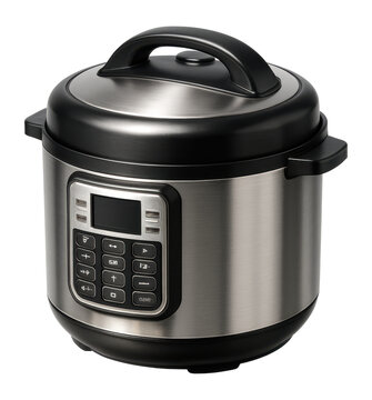 Multi-setting pressure cooker for various grains, perfect for suburban kitchens.