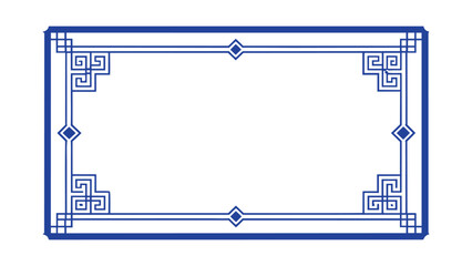 Classical Meander Decorative Border for Diploma or Award