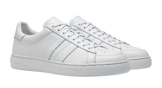 Pair of White Sneakers with Minimalist Design for Everyday Comfort and Style