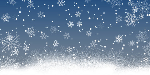 Christmas banner with decorative snowflake design 