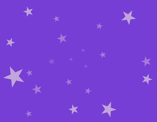 シンプルな星柄のフレーム背景素材　紫