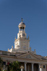 Obraz premium Historic architecture of Cadiz, Spain – Mediterranean facades and urban details