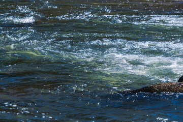 秋の川　秋の日差しを受ける清流の流れ118
