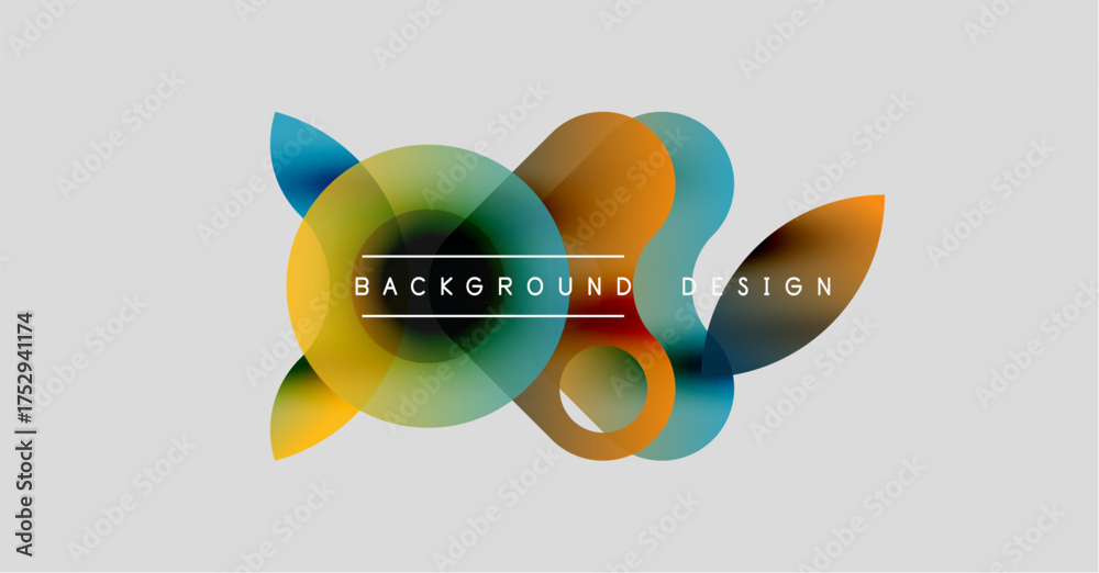 Wall mural abstract vector illustration. overlapping colorful shapes create dynamic background design. modern, 