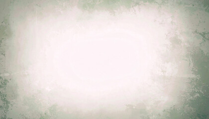 Soft Green Watercolor Grunge　Minimal Abstract Texture Overlay on White Background, Vintage Calm Frame Design