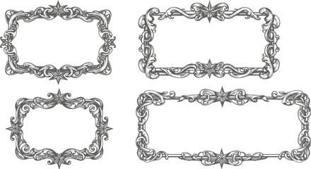 Simple black and white illustration of two cutting boards with handles