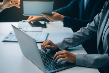 Business Documents, Auditor businesswoman checking searching document legal prepare paperwork or report for analysis TAX time,accountant Documents data contract partner deal in workplace office