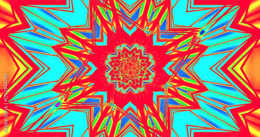 Wall mural this captivating tunnel video features swirling, colorful patterns that form a mesmerizing loop. ide