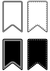アウトラインとドットで飾られたブックマークフレームセット