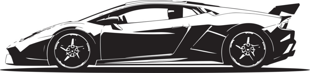Racing Car Silhouette Set