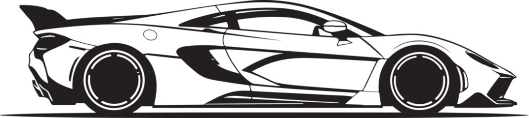 Racing Car Silhouette Set