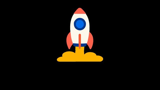 space rocket vector illustration GIF or video
