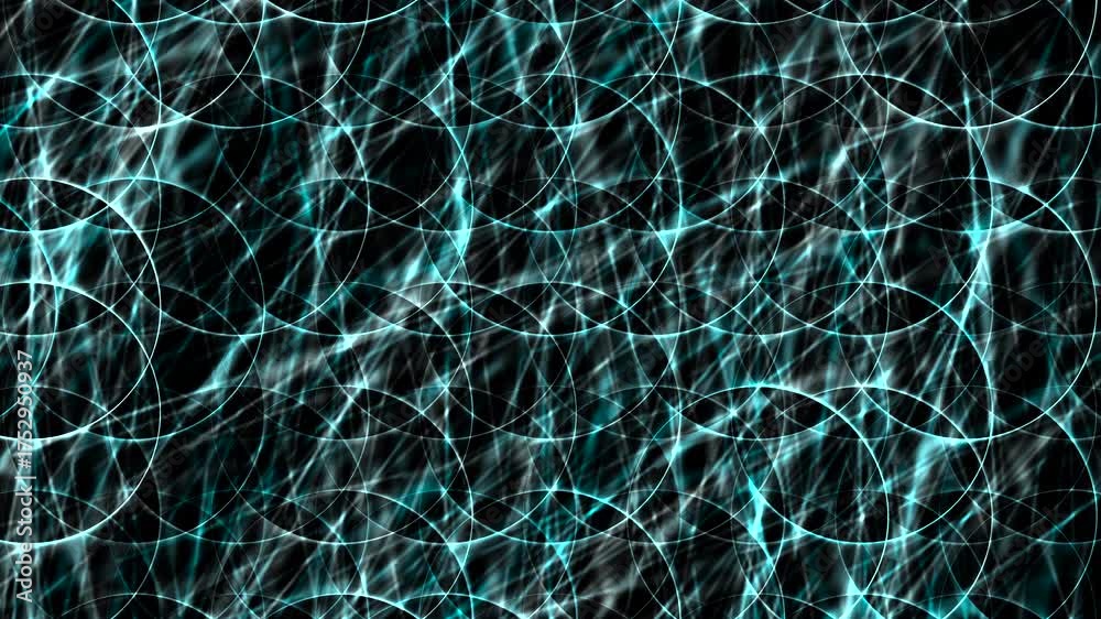 Wall mural symmetrical 3d light ring patterns dynamic abstract design background