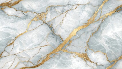 Fototapeta premium White Marble with Gold Foil Vein Detailing background