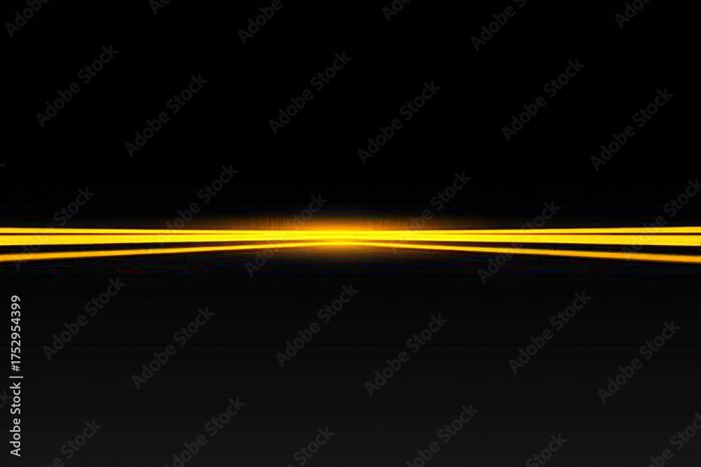 Wall mural dynamic golden lines illuminating the darkness, creating movement and captivating visuals effect