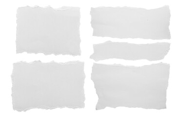 Torn peace of paper on background.  ripped white paper sheets png isolated on transparent background.