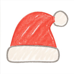 Santa hat isolated on white background, illustration vector PNG