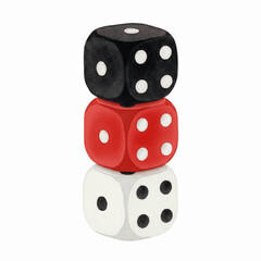 Dice in Black and Red Black, Red, White A Roll of Fate isolated watercolor vector illustration svg