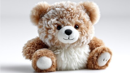 Obraz premium Cute and Cuddly Teddy Bear Stuffed Animal on White Background