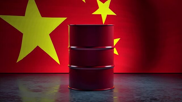 Rotating barrel with Vietnamese flag pattern