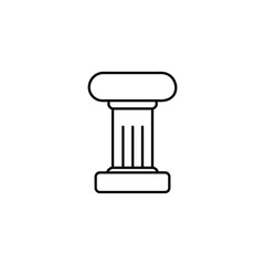 Greek Column Vector Icon Architecture Historic Structure Illustration