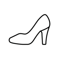 High Heel Vector Icon Fashion Shoe Woman Footwear Illustration