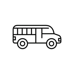 School Bus Vector Icon Transportation Vehicle Education Illustration