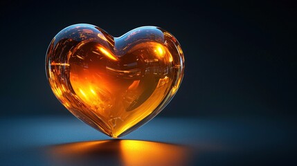 Golden Heart - A Symbol of Love and Warmth.