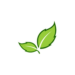 Leaves icon vector isolated on white background.
