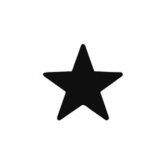 Black star Vector icon Illustration