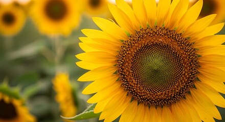 Obraz premium sunflower with bee