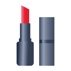 Collection of Lipsticks in Different Colors | Red, Pink, and Coral Lipstick Vector on White Background.