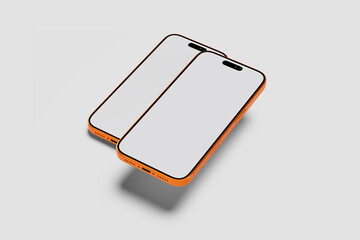 Blank iPhone 17 Pro Mockup with grey background 