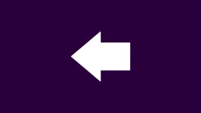 arrow bouncing slide to left. arrow pointing leftwards. Animated arrow icon pointing lef.4k animation.
