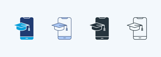 Mobile Learning Multiple Style Icon Collection