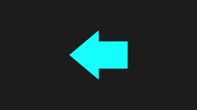 arrow bouncing slide to left. arrow pointing leftwards. Animated arrow icon pointing lef.4k animation.