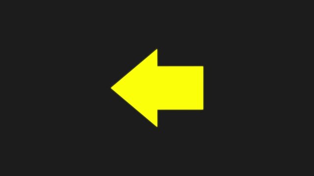 arrow bouncing slide to left. arrow pointing leftwards. Animated arrow icon pointing lef.4k animation.