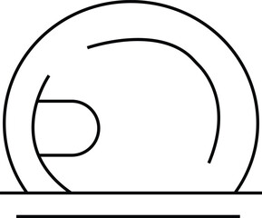 Minimalist Line Art of a Canned Food Illustration: Simple Black and White Drawing of a Tin Can on a Shelf, Food Storage Icon