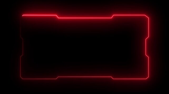 Futuristic digital HUD cyber frame technology for video overlay templates. Digital HUD futuristic motion graphic element cyber generated background. security hologram frame border 4k animation..