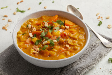 Sweet potato curry with papaya