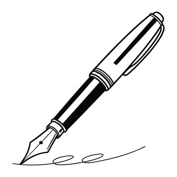 Black White Ink Pen Sketch