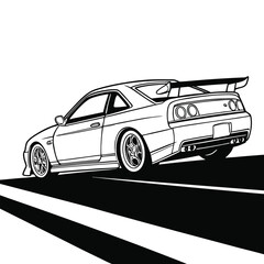 Minimal Black White Compact Illustration